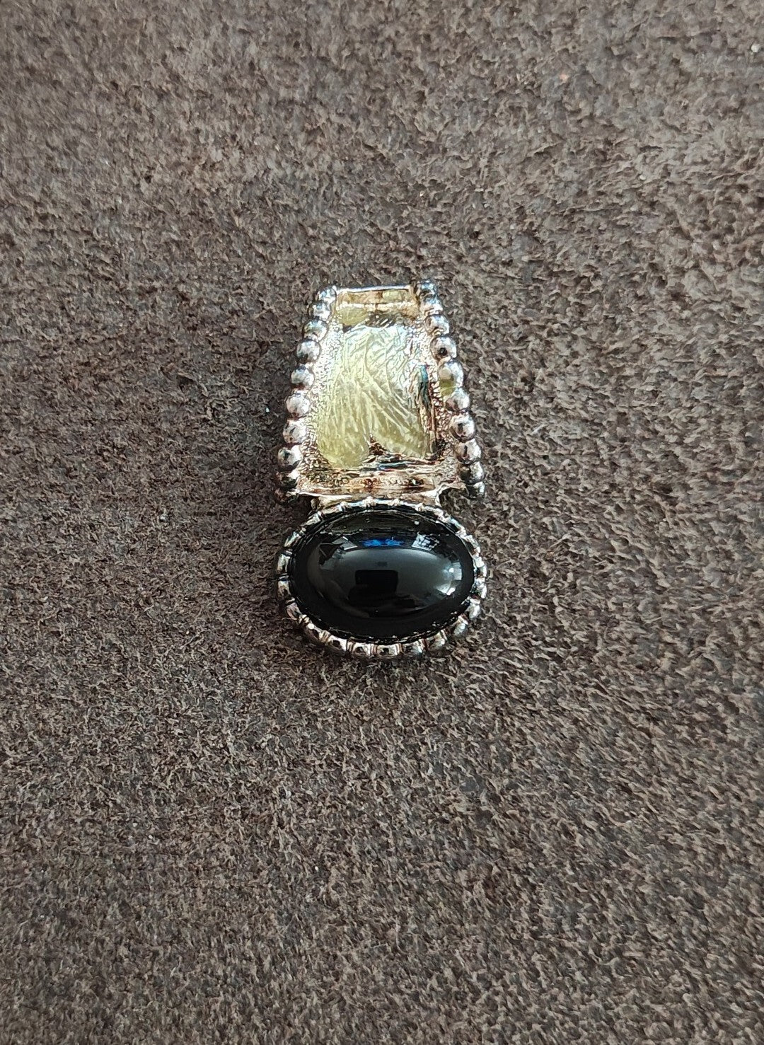 1990s Premier Designs "Mira" Two Tone Slide Pendant.