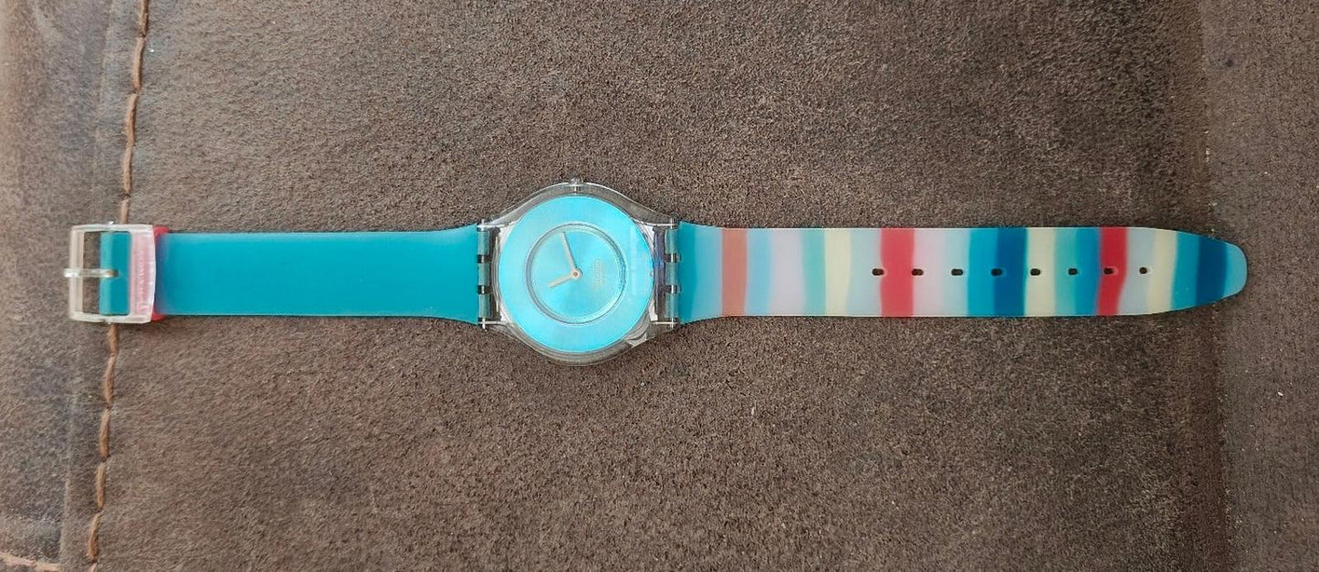 2004 Swatch Skin Pasteloop Turquoise Dial Unisex Watch SFK23