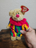 1993 Retired Ty Attic Treasures "Piccadilly" Clown Bear Beanie Plush