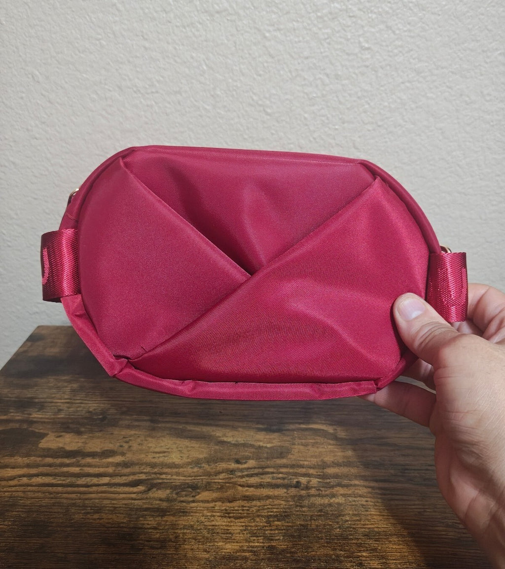 Loulu Everywhere Red Canvas Belt Bag