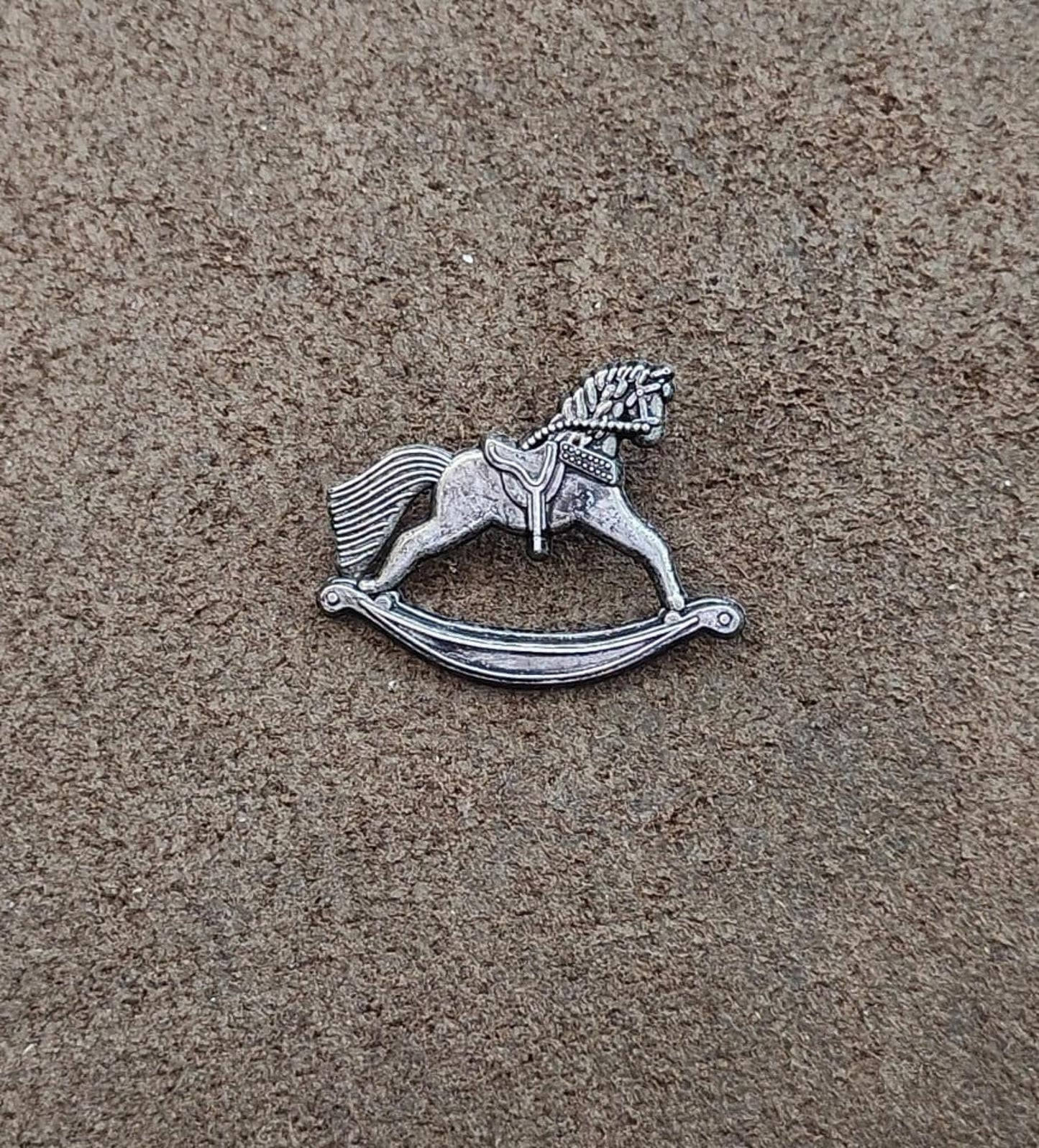 1998  Hallmark Pewter Rocking Horse Pin