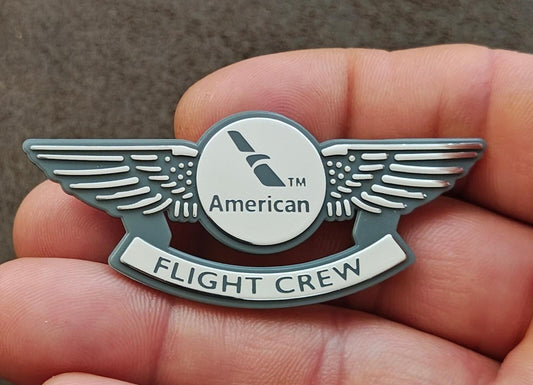 American Airlines Junior Flight Crew Plastic Wings Badge Pin