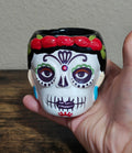 Hand Painted Sugar Skull/Day of The Dead Ceramic Planter/Cup