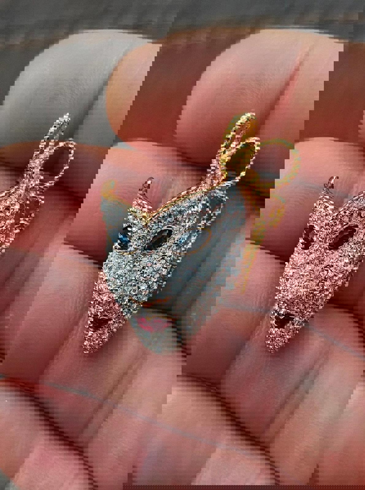 1990's Swarovski Mardi Gras Masquerade Mask Pave Crystals Brooch