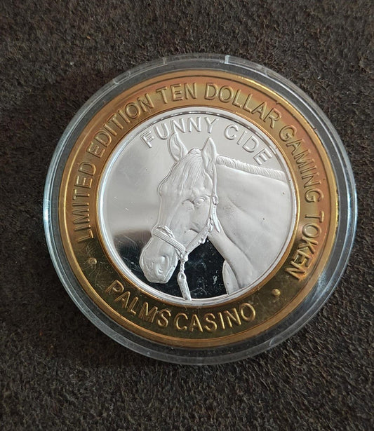 2003 Funny Cide Ten Dollar Palms Casino Las Vegas Gaming Token