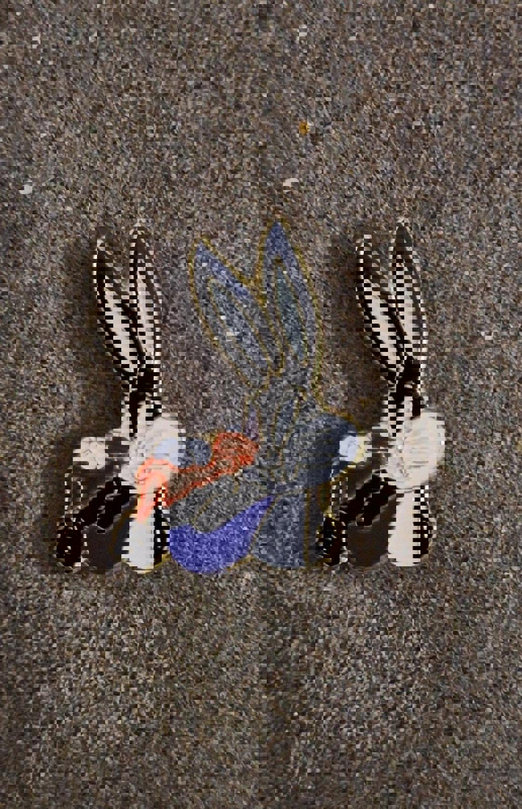 1980's Bugs Bunny Eating A Carrot Enamel Pin