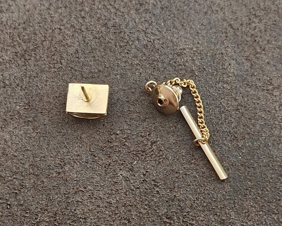 1950s/60s Swank Gold Tone Tie Tack/Lapel Pin