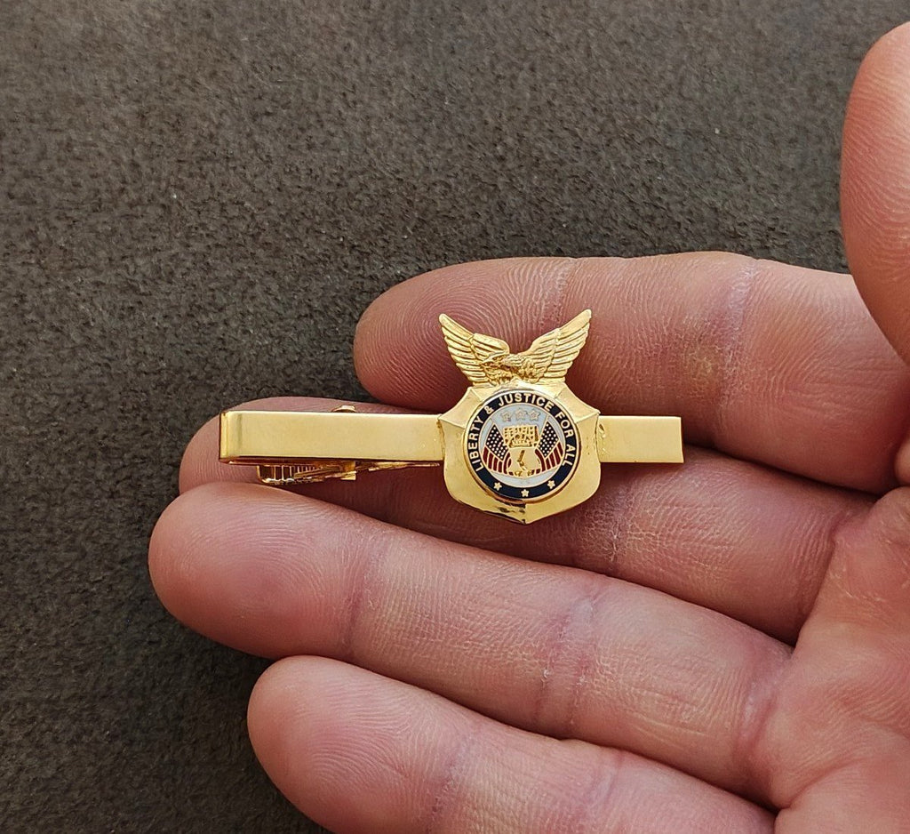"Liberty & Justice For All"  Law Enforcement or Corrections Officer Tie Bar