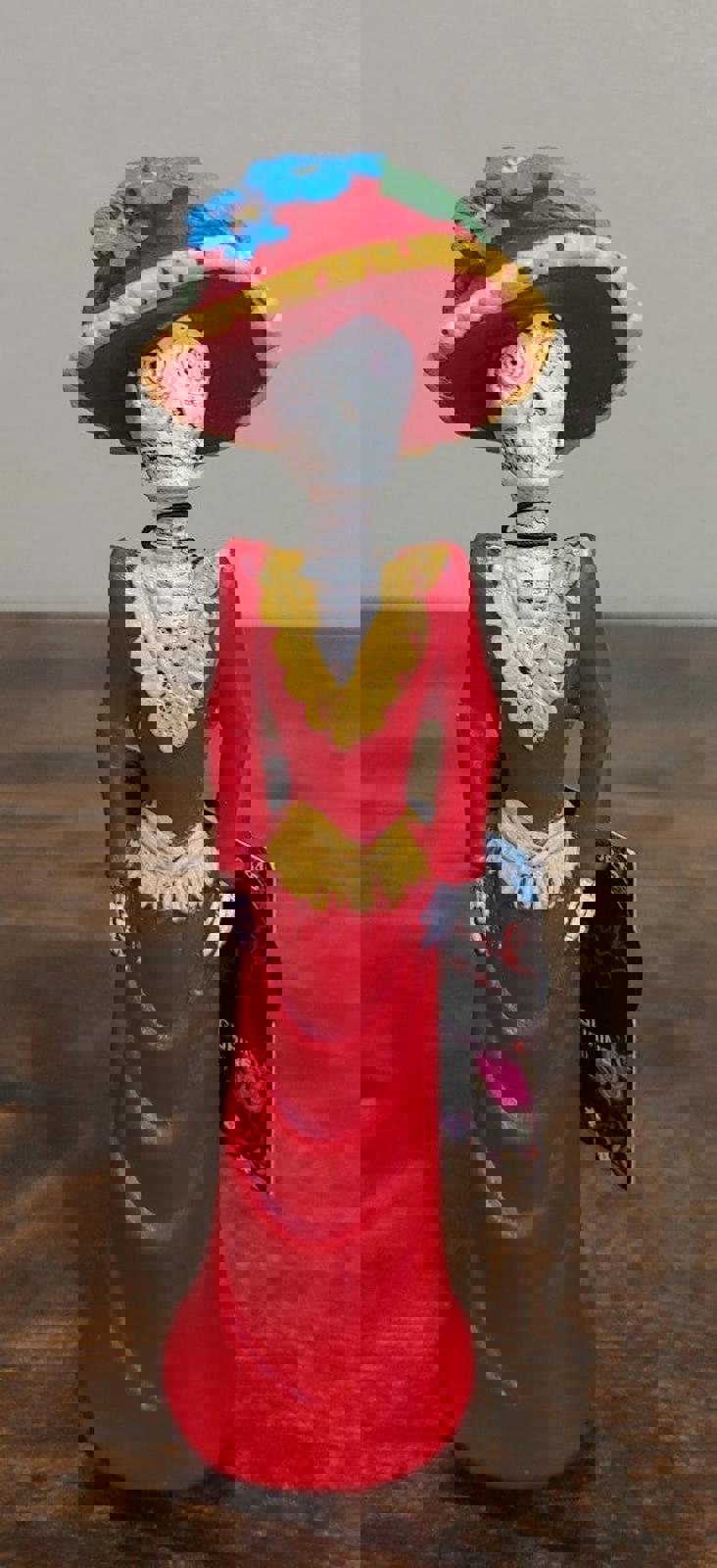 Set of 3 Dia de los Muertos Day of the Dead Sugar Skull Festive Lady Figurines