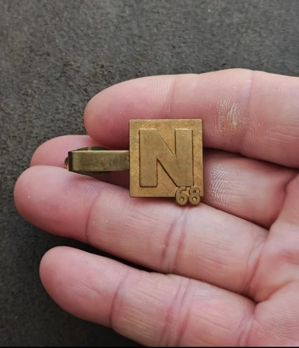 1968 Heavy Brass Nixon Presidential Campaign Tie Clip