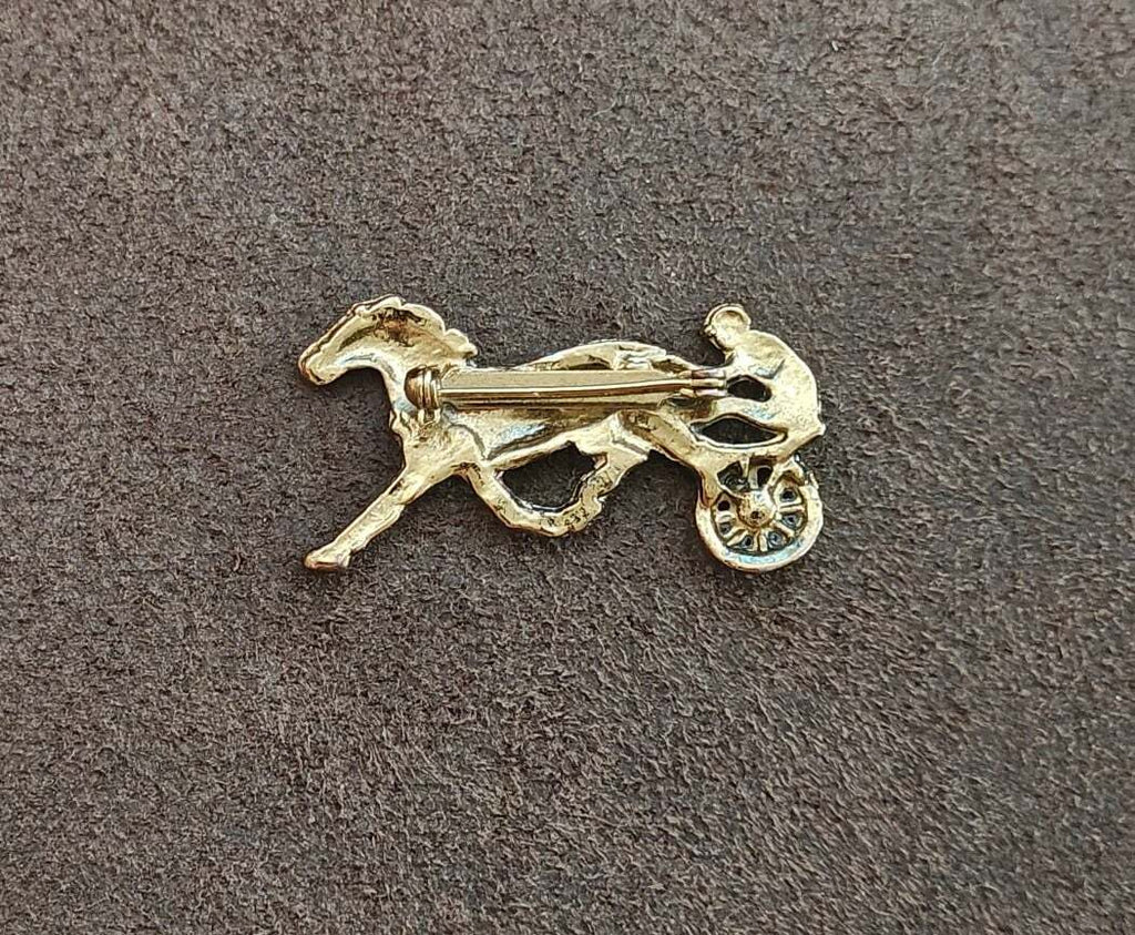 1950s/60s Brass Tone Horse & Rider Pin