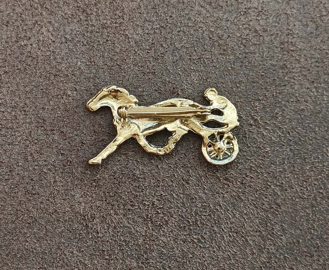 1950s/60s Brass Tone Horse & Rider Pin