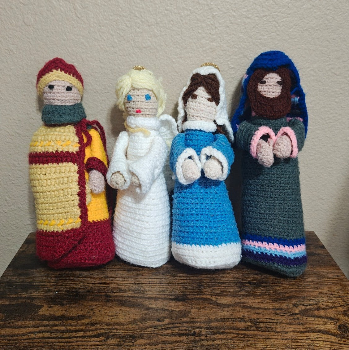 Handmade Crochet Nativity Set 12-Piece Amigurumi Christmas Decor