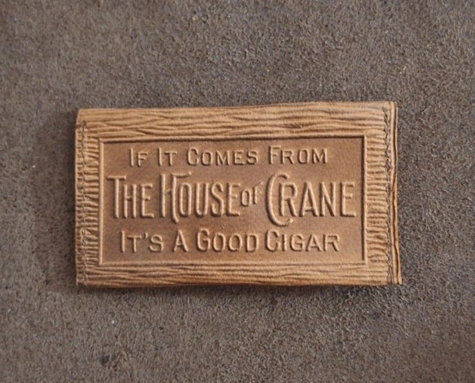 Cool Vintage Rare & HTF Early 1900s Leather House of Crane Cigar Leather Purse.