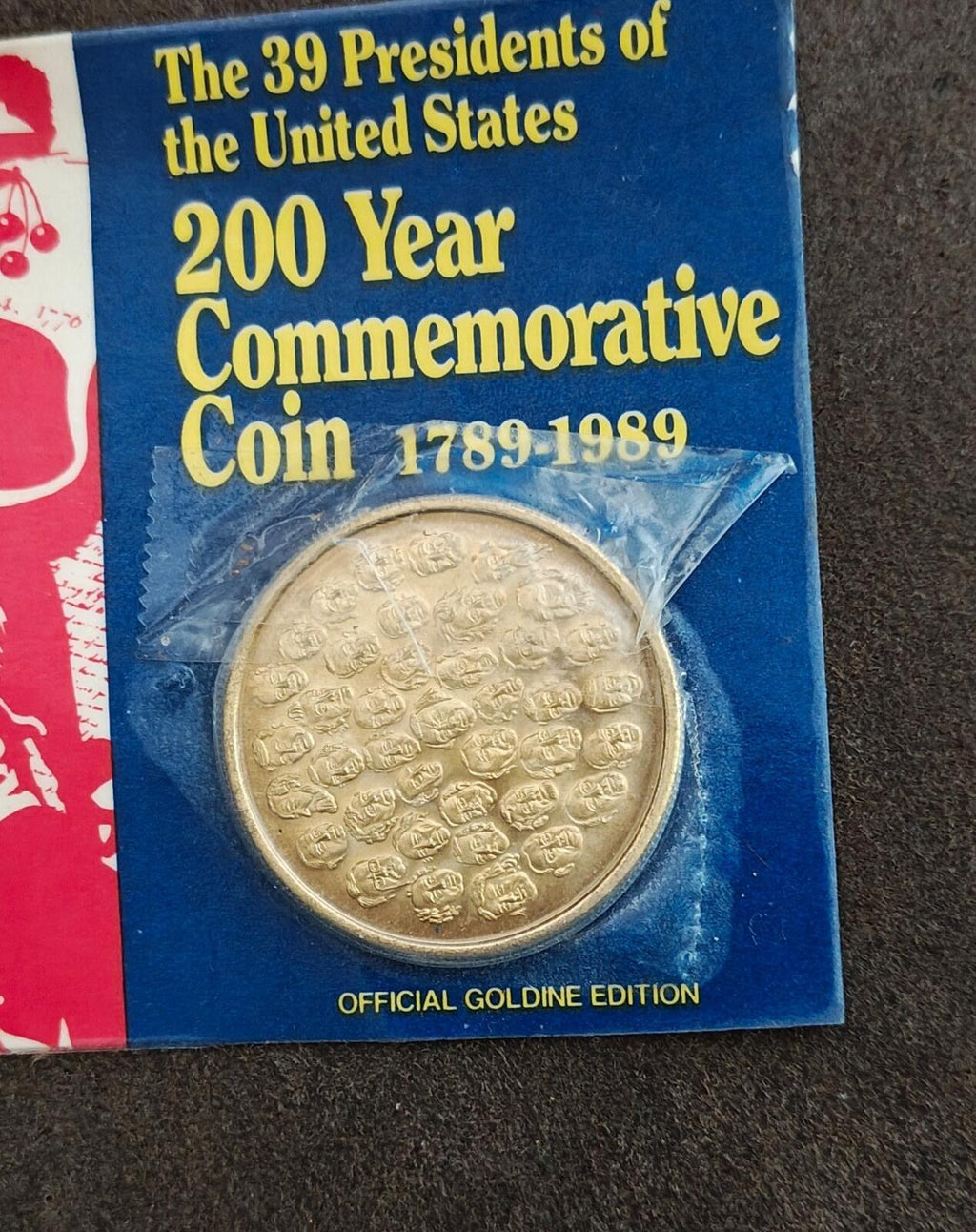 1989 39 Presidents of the United States 200 Year Commemorative Coin