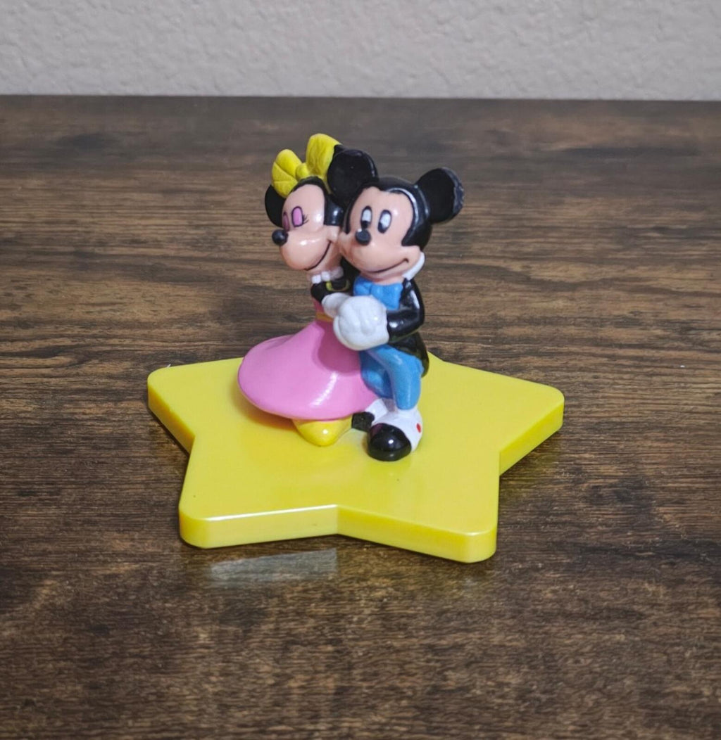 1980s Mickey & Minnie On Star Cake Topper/Figurine