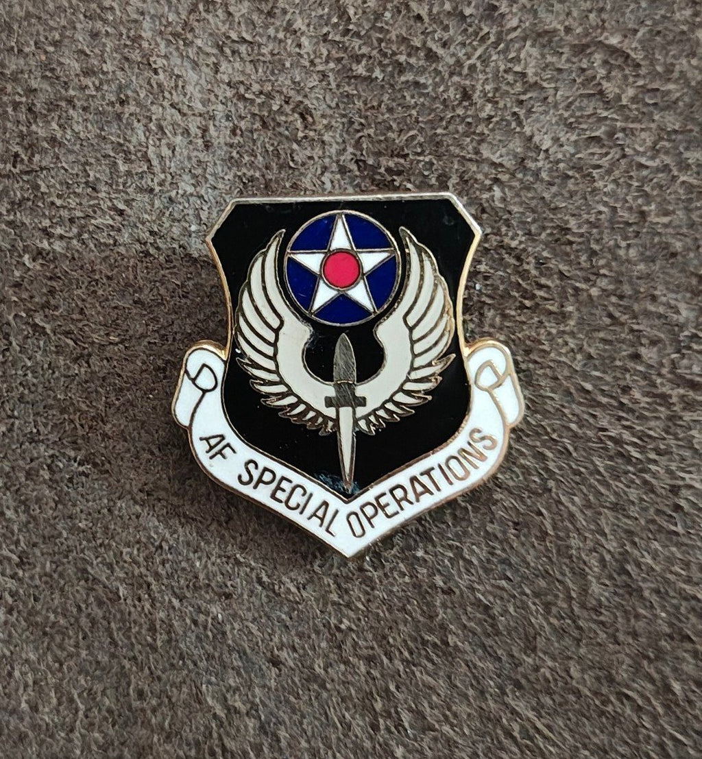1990s US Air Force Special Operations Gold Tone Enamel Pin