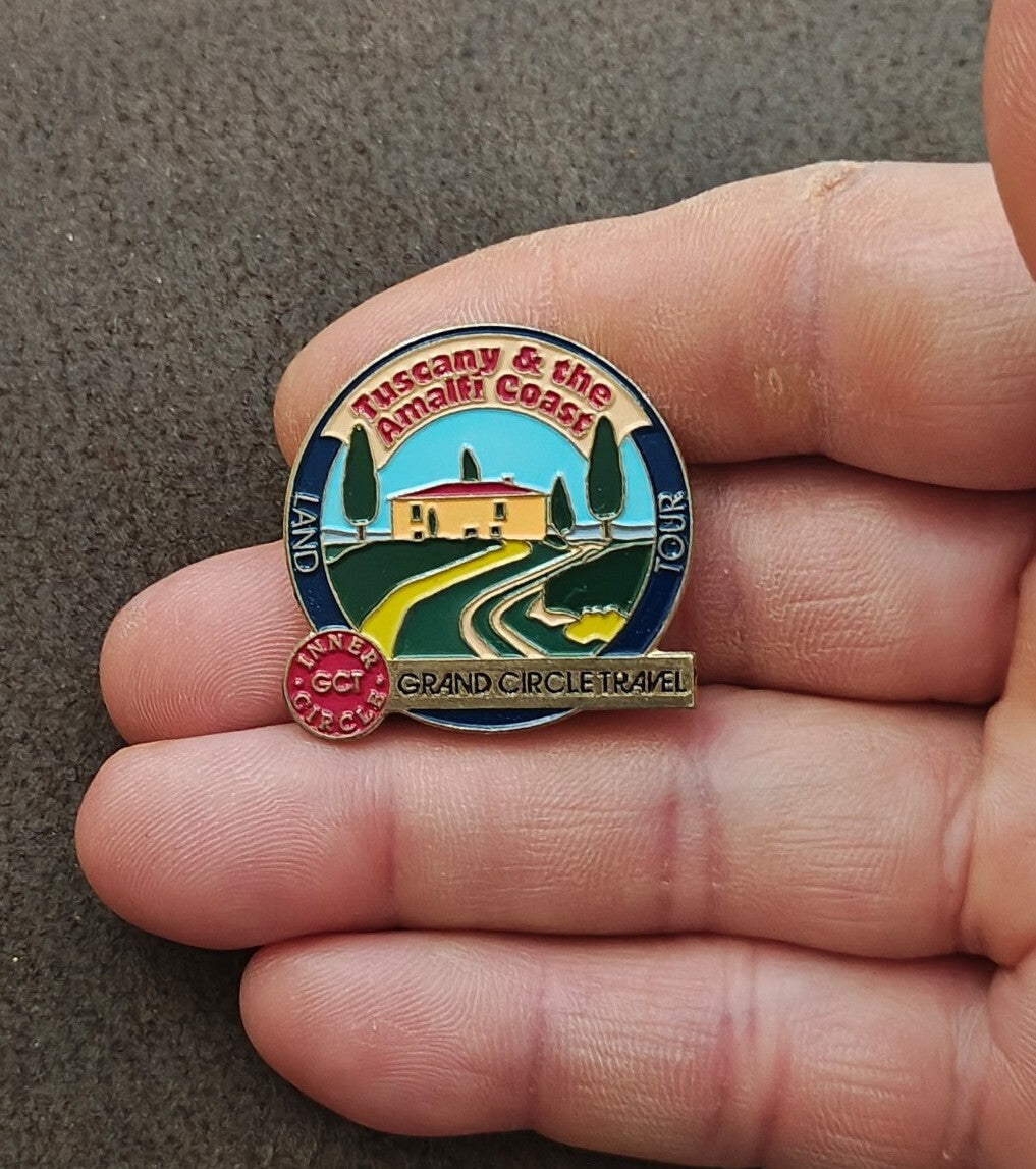 Grand Circle Travel Inner Circle Gold Tone Enamel Pin