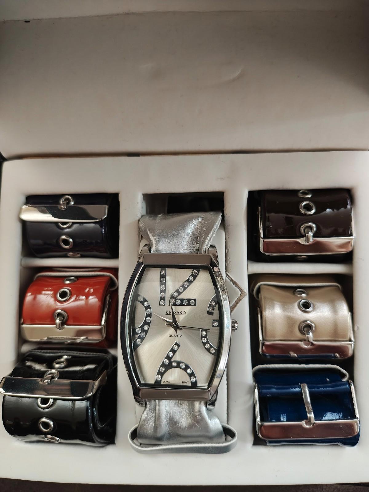 Kessaris Interchangeable Ladies Quartz Watch Gift Set New