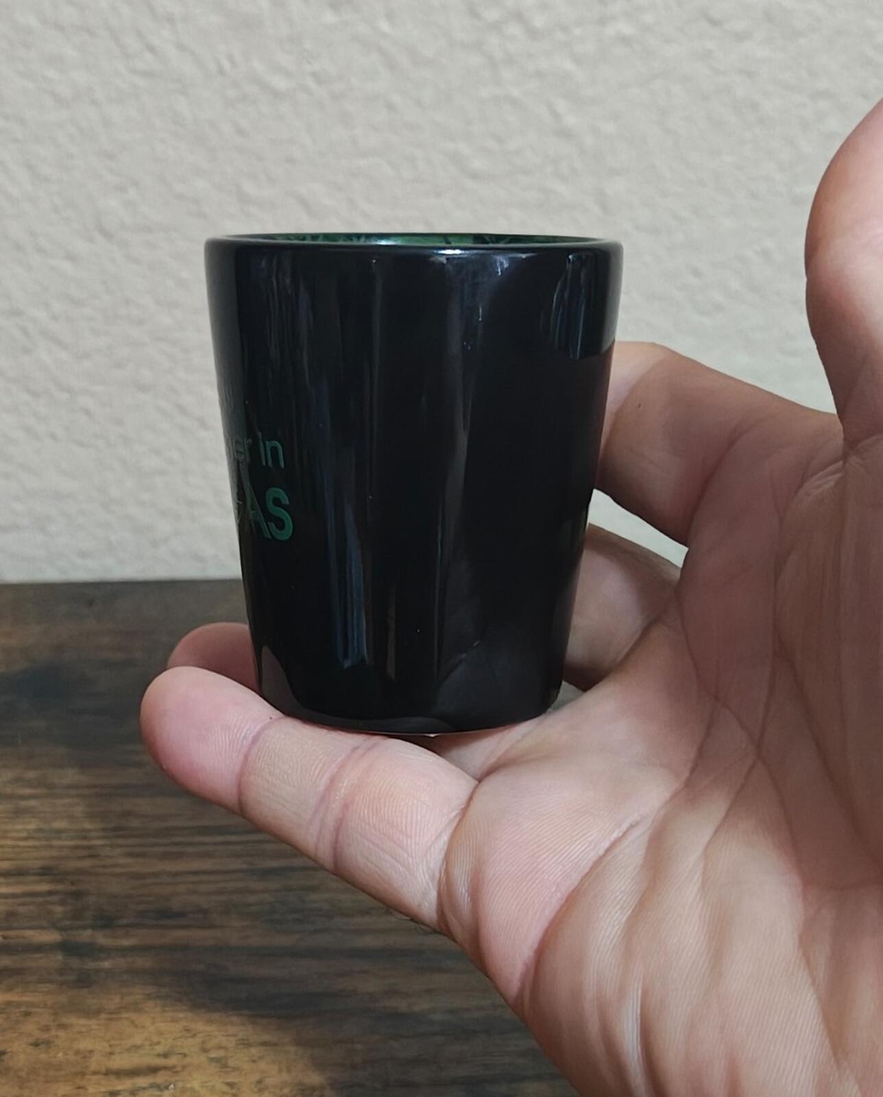 The Grass Is Always Greener Las Vegas Green & Black Shot Glass