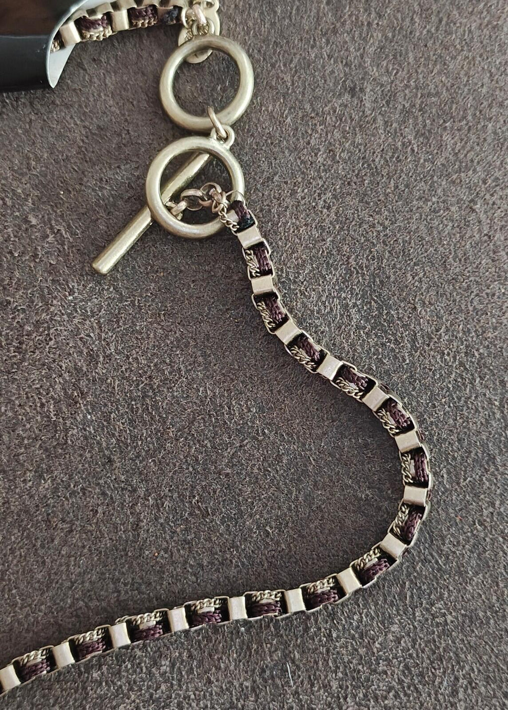 90s Cookie Lee Box Chain Necklace Featuring a Distinct Toggle Clasp Closure NWT