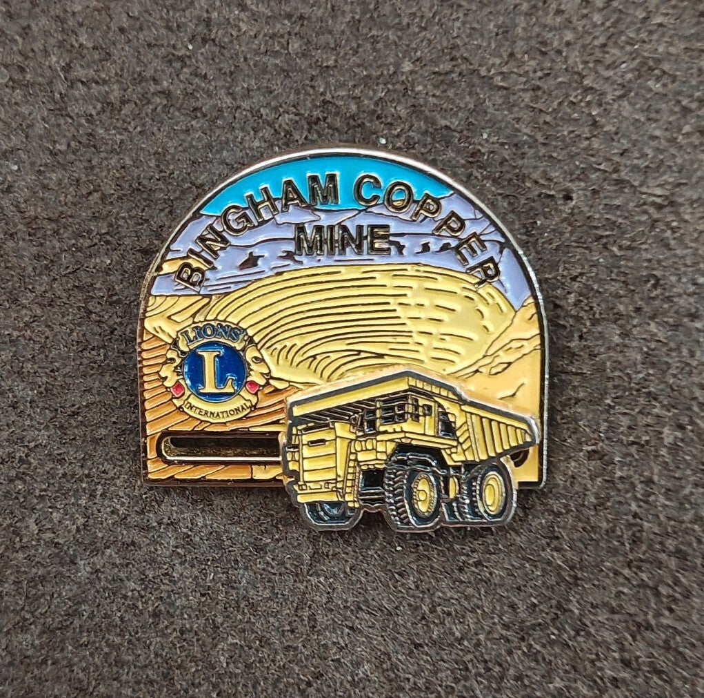 80s Bingham Copper Mine Utah Haul Truck Souvenir Pin