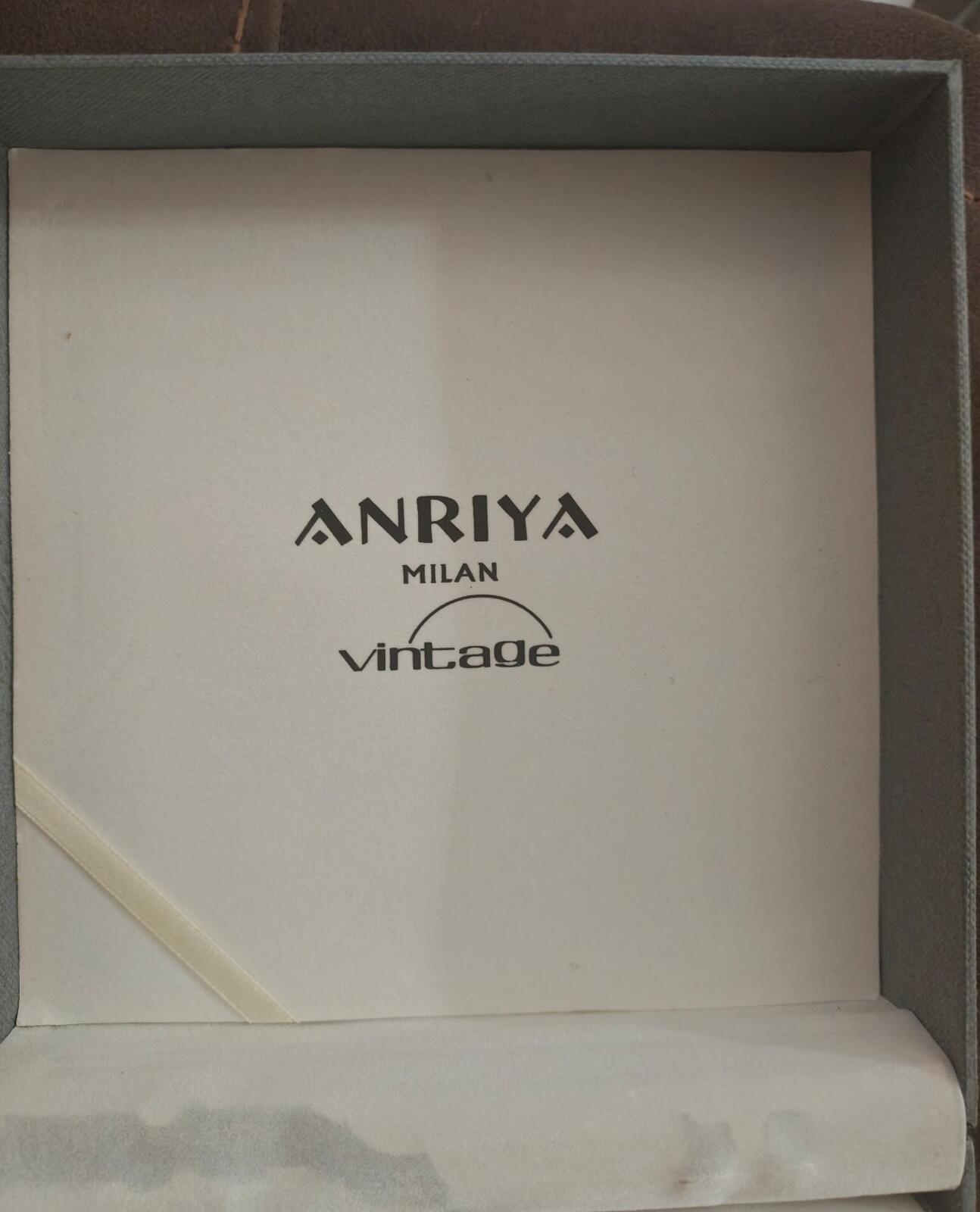 1990s Anriya Milan Men's Gift Set-Rectangular Watch, Pen, Cardholder NOS