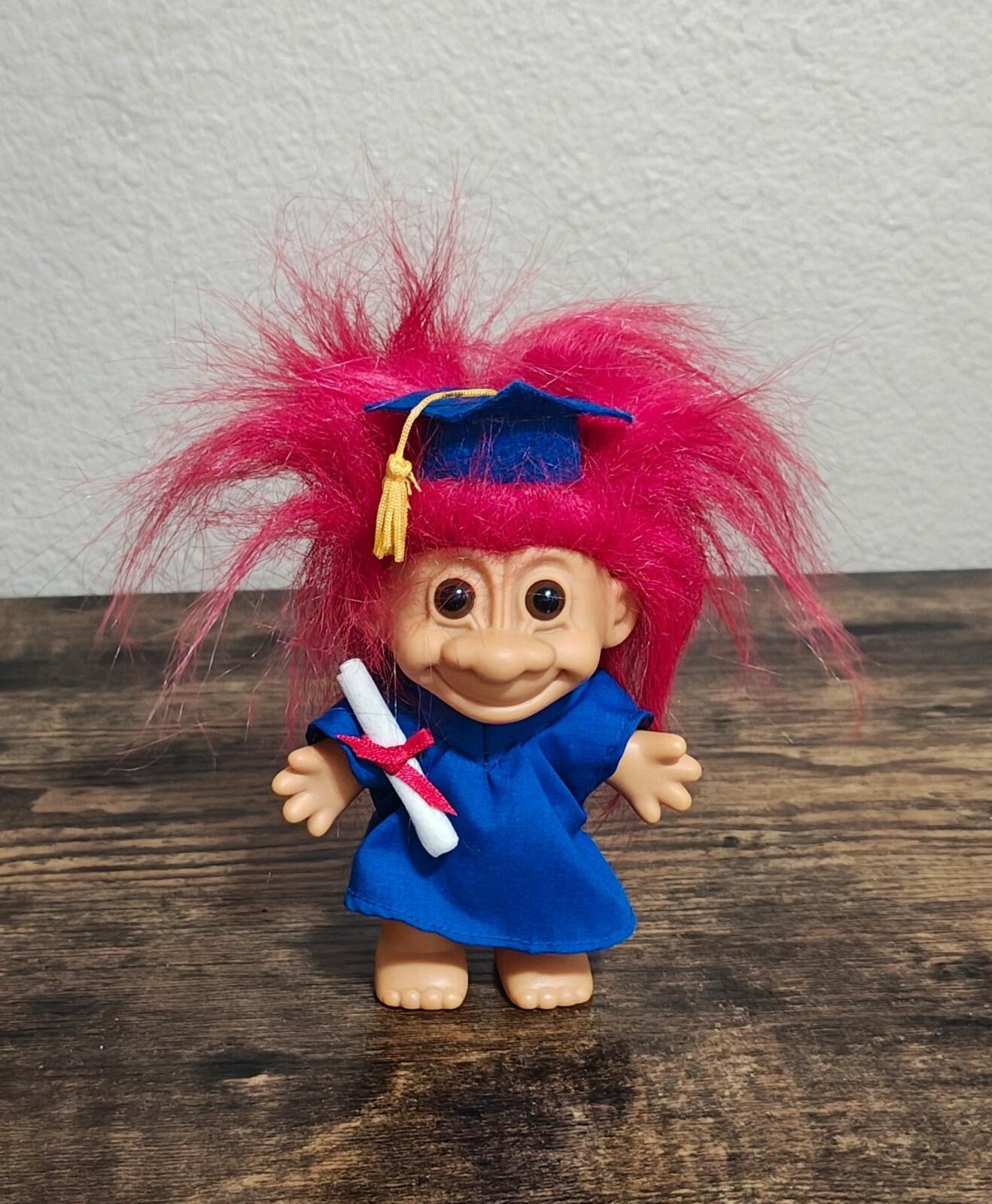 1990s Russ Berrie Graduation Troll Doll