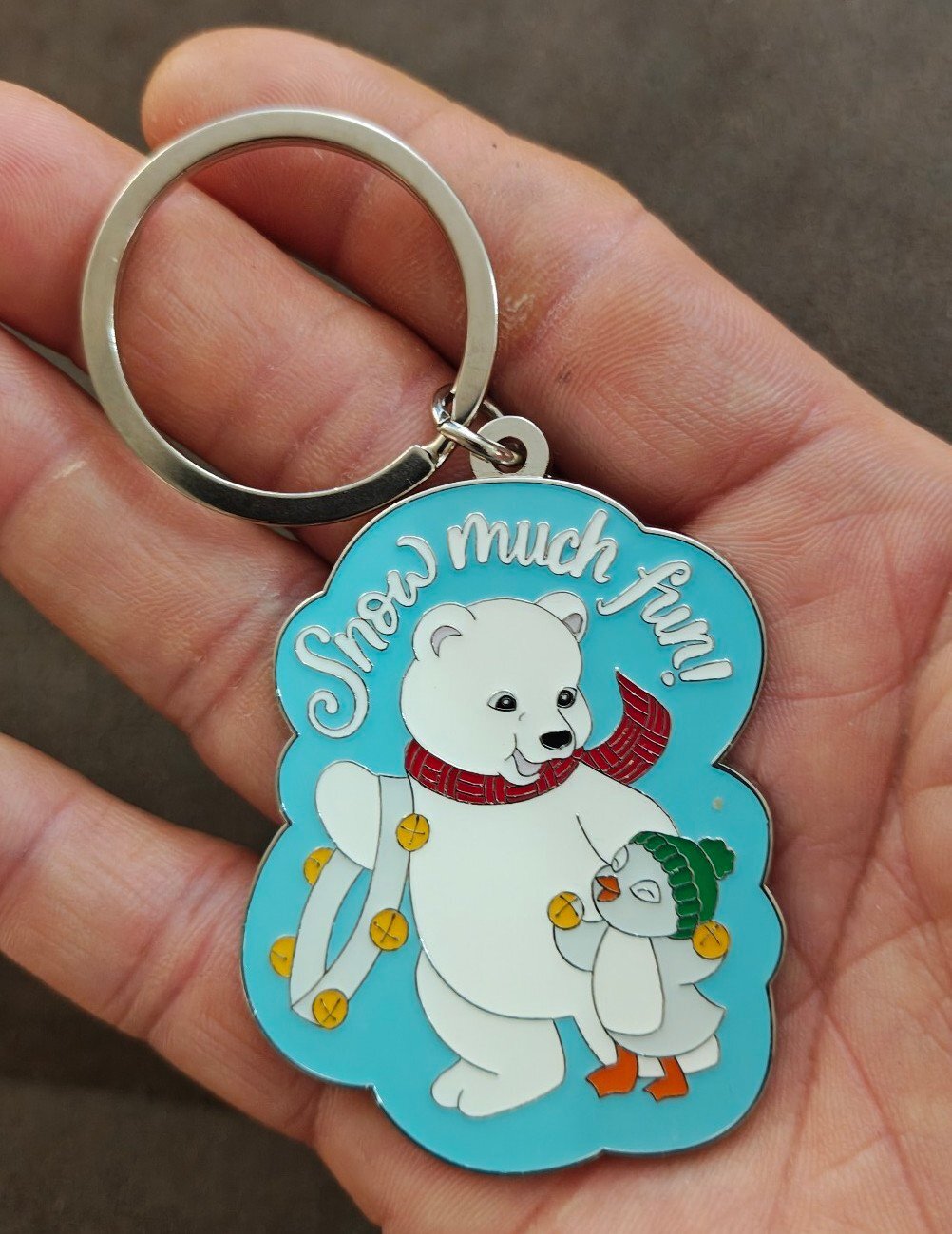 2022 Hallmark "Snow Much Fun" Silver Tone Enamel Pin