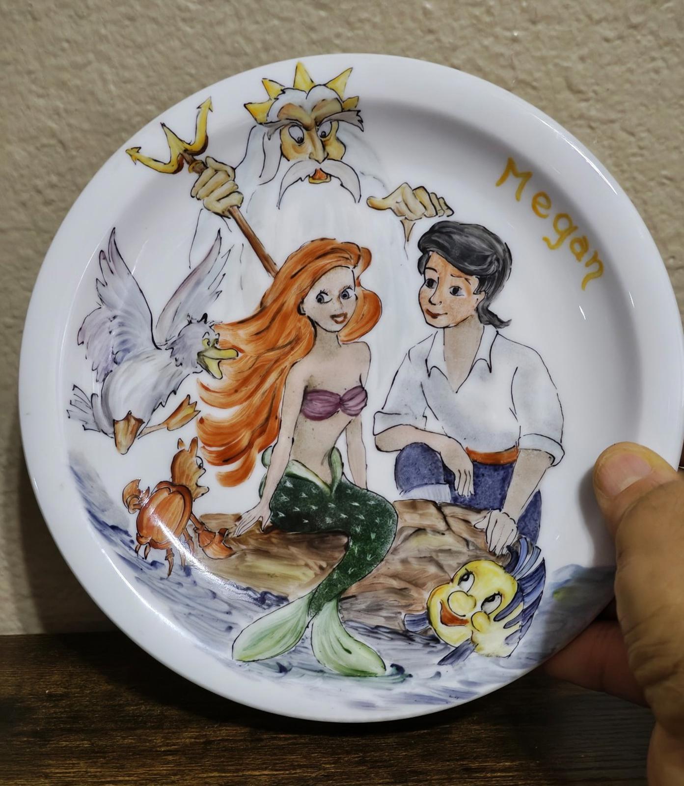 1995 Hand Painted Disney's The Little Mermaid Personalized Megan Plate