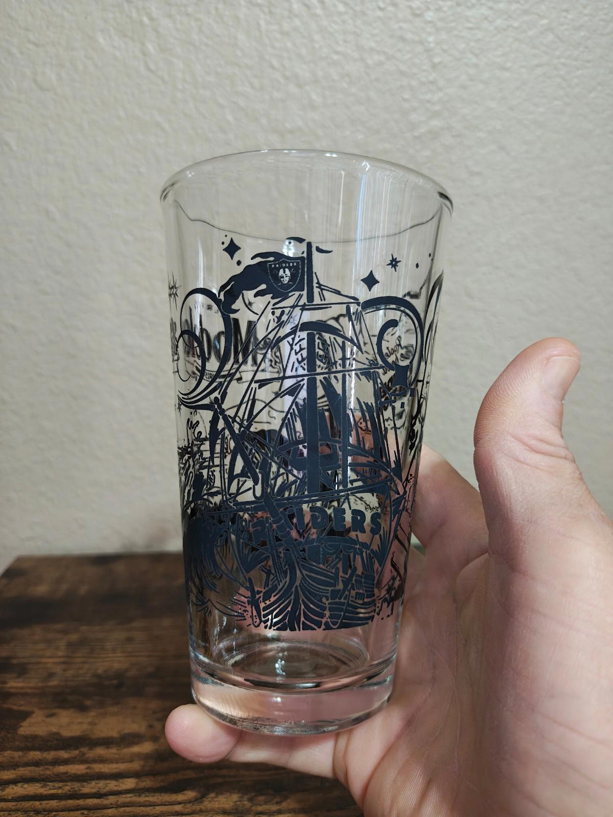 Modelo Especial Rare Limited Edition Graffiti Art Las Vegas Raiders Pint Glass.