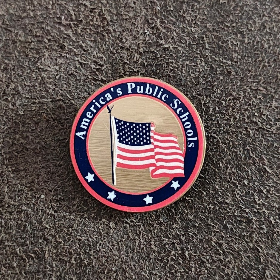 1980s America's Public Schools" Gold Tone Enamel Pin