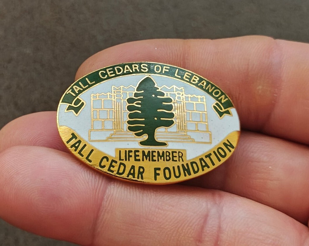 1980s Gold Tone Tall Cedars Of Lebanon Life Member Tall Cedar Foundation Pin