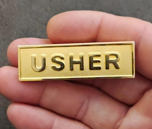 Swanson Christian Products Gold Tone Usher Badge Pin