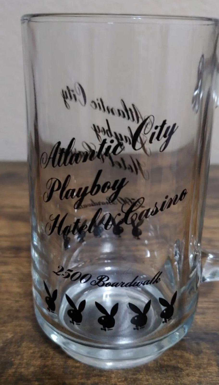 1980's Atlantic City Playboy Hotel And Casino Glass Mug