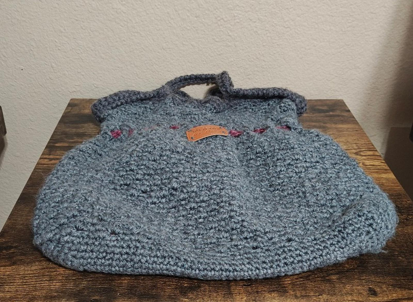 Handmade Crocheted Grey Handbag/Bag