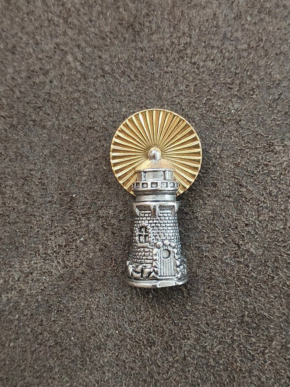 1990s Avon Lighthouse Two Tone Pin
