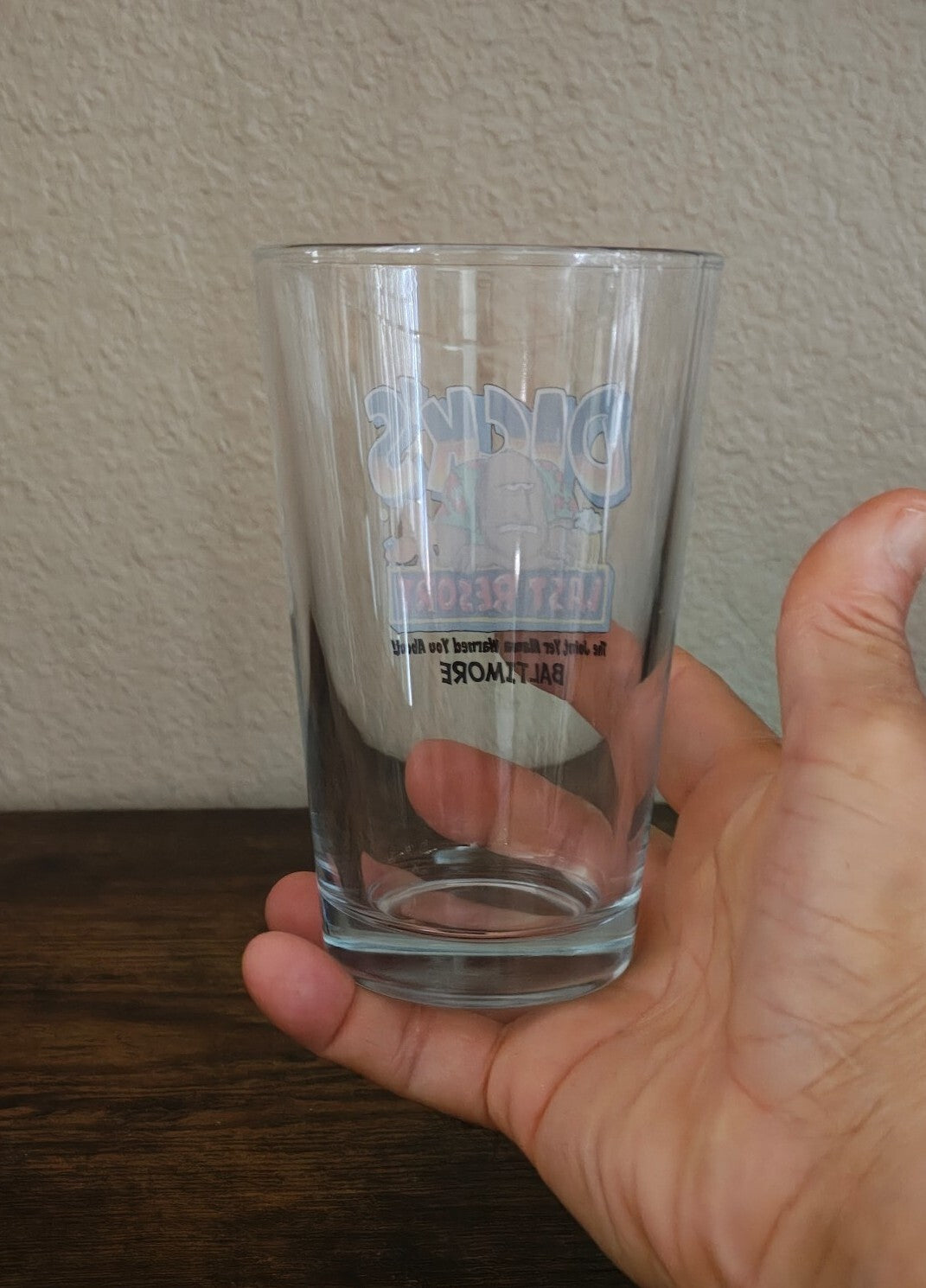 Dick's Last Resort Baltimore Collectible Glass