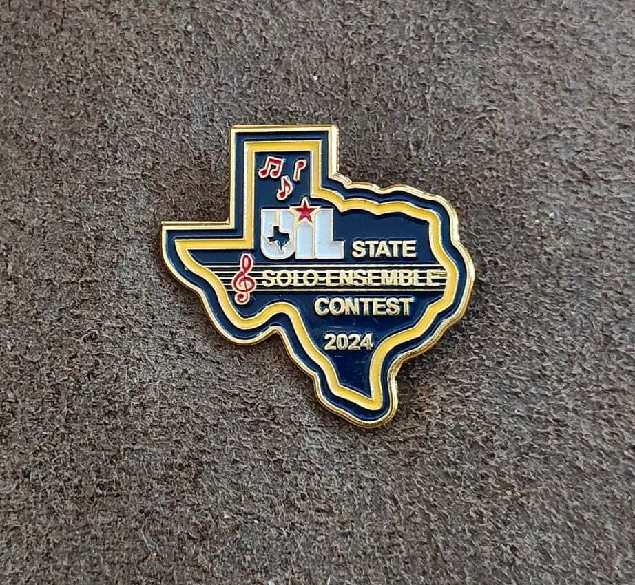 UIL State Solo-Ensemble Contest 2024 Commemorative Gold Tone Pin