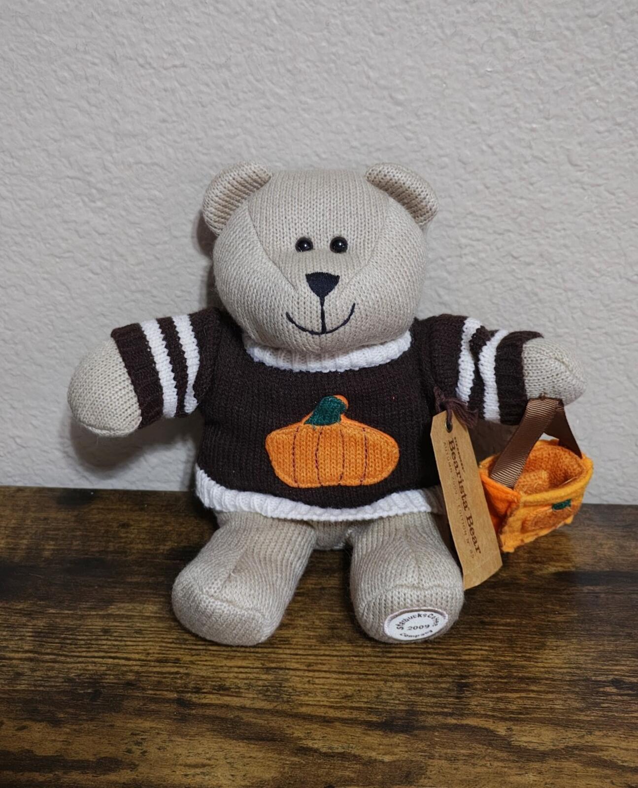 Retired Collectible Starbucks Autumn 2009 Bearista Bear (85th Edition) Plush