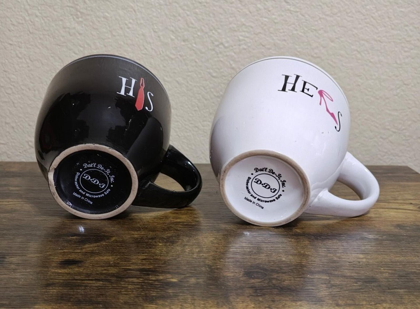Set Of 2 His & Hers Couple Mugs