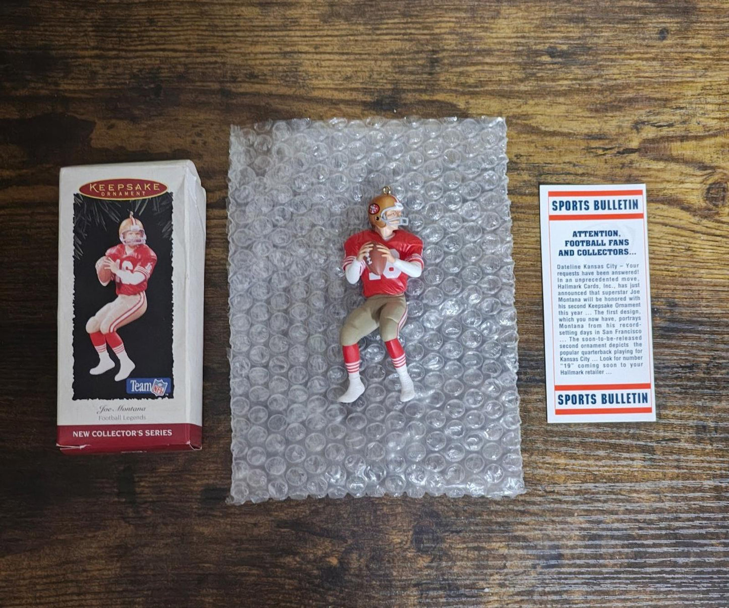 1995 Hallmark Keepsake Joe Montana Football Legends Ornament