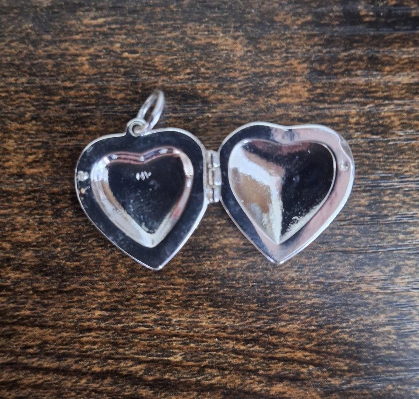 2004 Avon Silver and Clear Rhinestones Heart Locket Pendant
