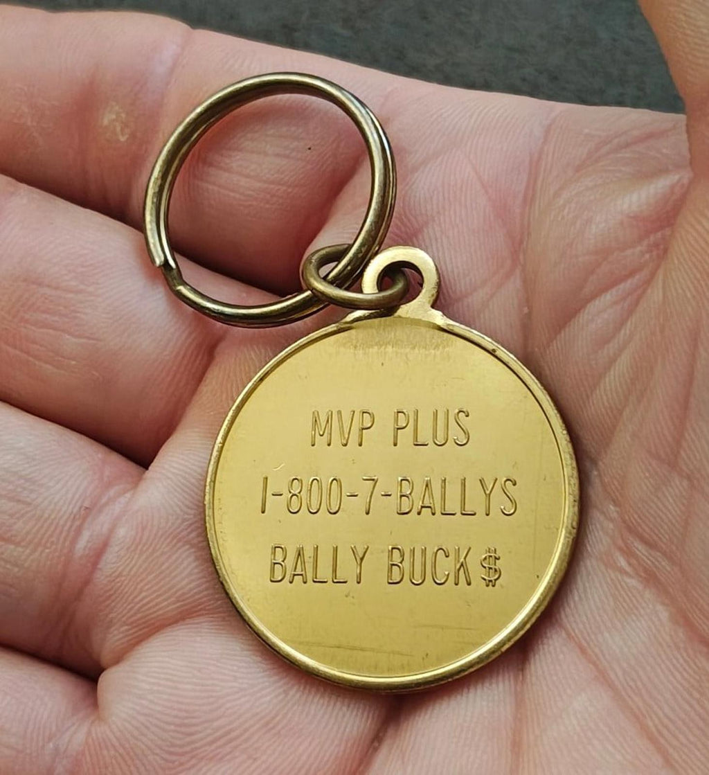 1990s Vintage Bally's Las Vegas hotel Brass Keychain
