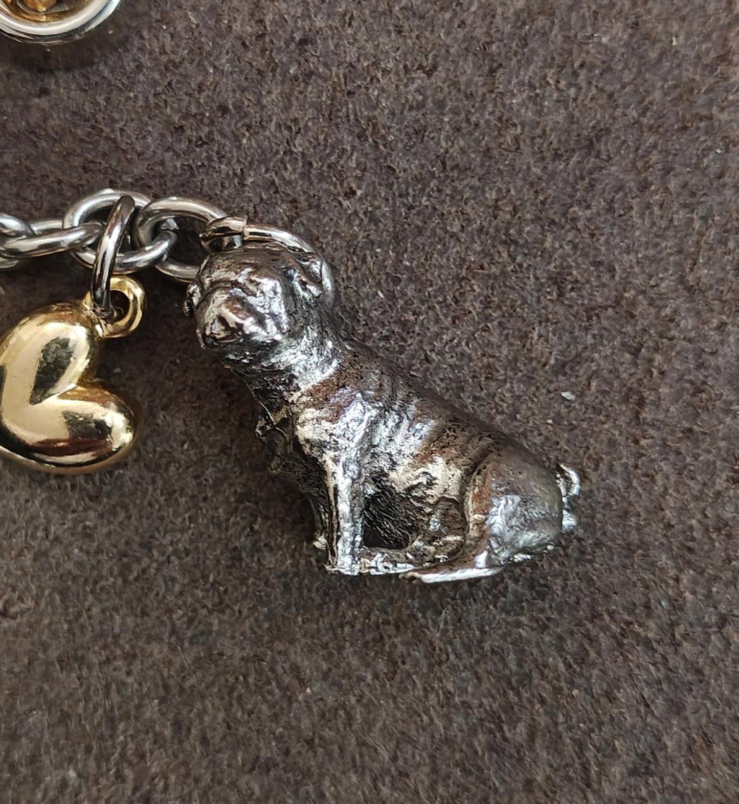 1990s Vintage I Love My Dog Purse Charm Keyring