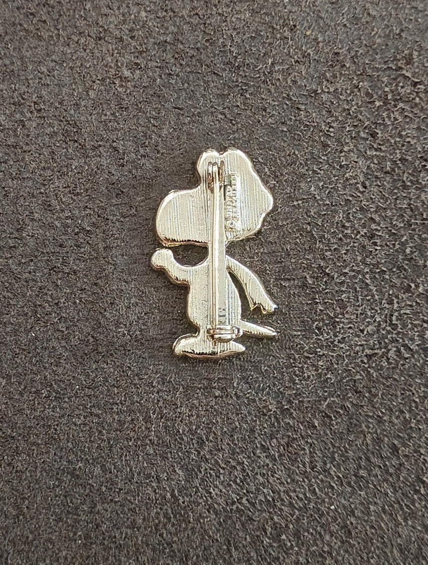 1970s Snoopy "World War I Flying Ace" Gold Tone Enamel Pin.