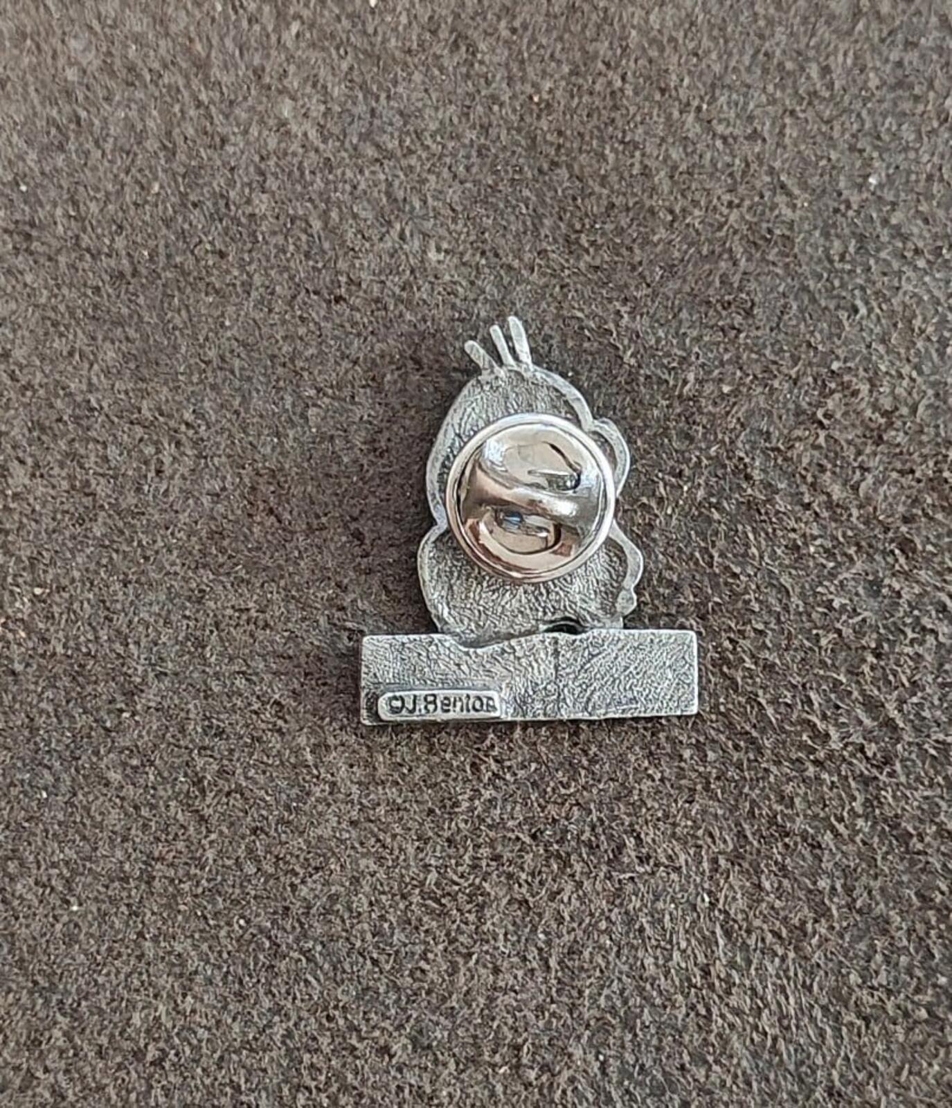 1990s Whatever Pewter Pin Designed By J. Benton For J.J. Jewerly