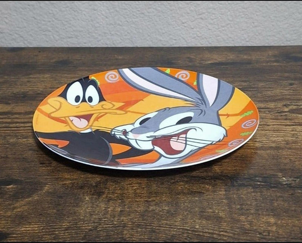Cute & Colorful Looney Tunes Bugs Bunny & Daffy Duck Collectible Plastic Plate.