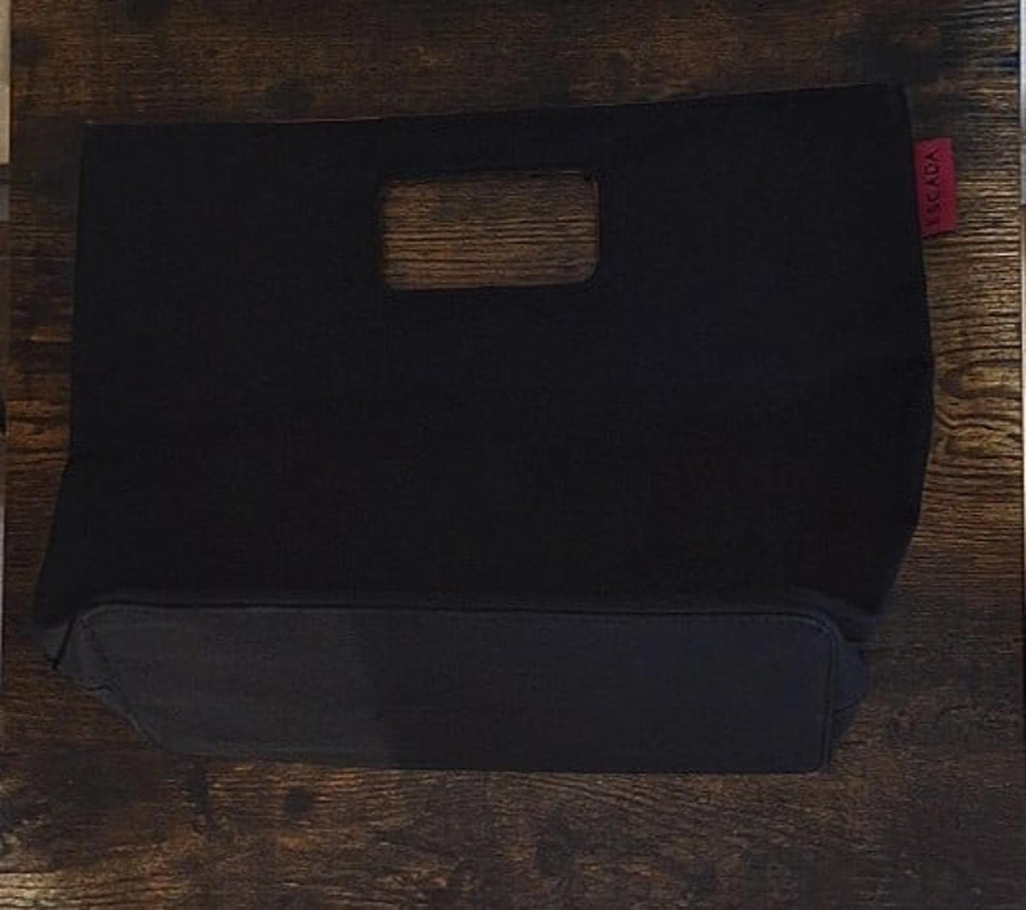 Pretty Stylish Escada  Nylon Tote Purse Bag in Black With Hot Pink Lining