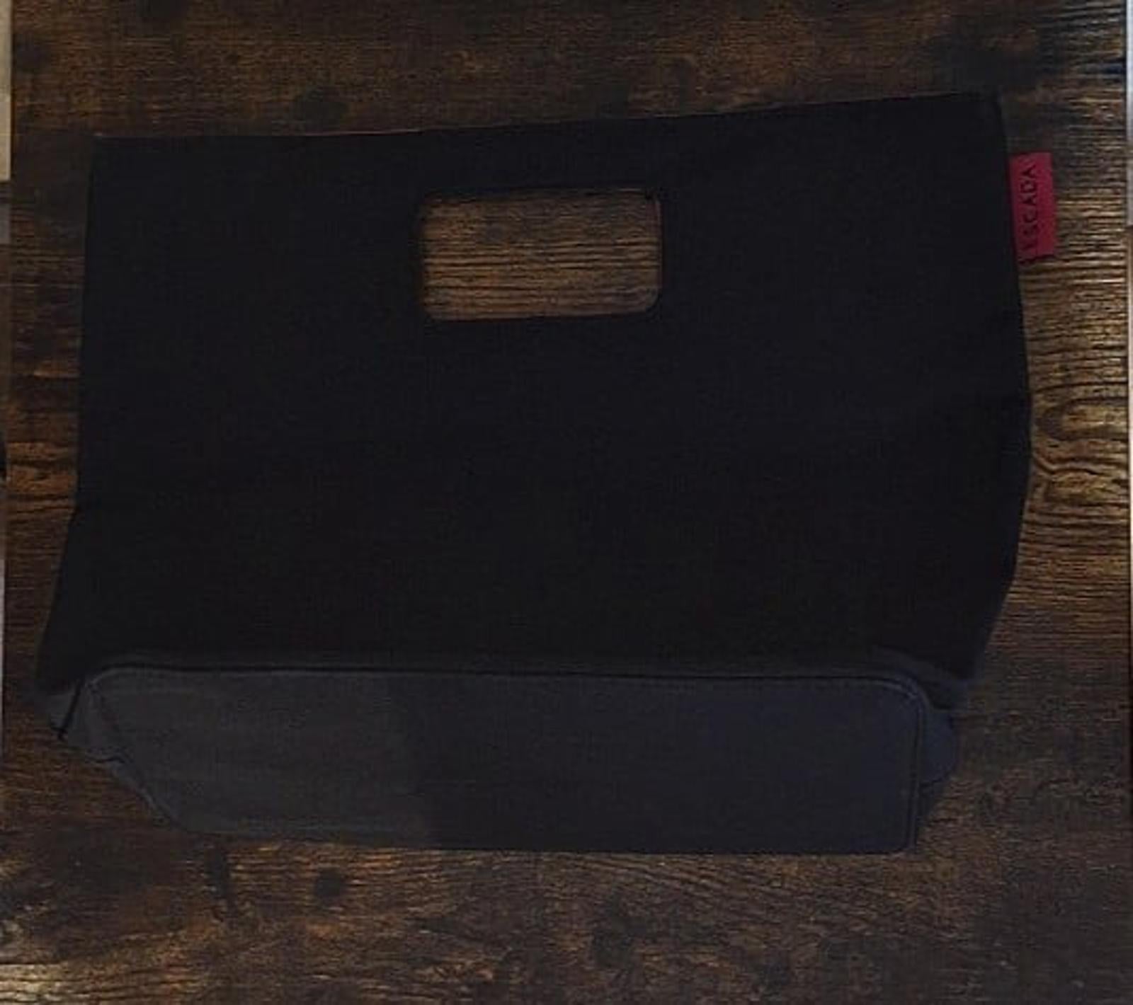 Pretty Stylish Escada  Nylon Tote Purse Bag in Black With Hot Pink Lining